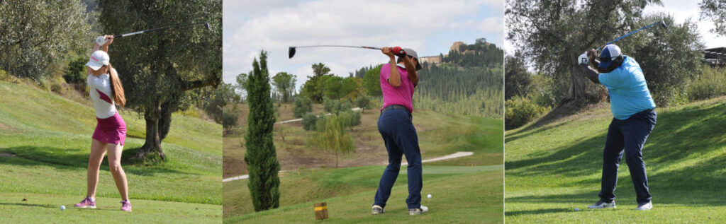 golfisti mentre giocano